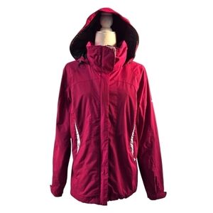 Columbia Interchange Snow Duchess Pink Hooded Ski Jacket Windbreaker Omni Shield